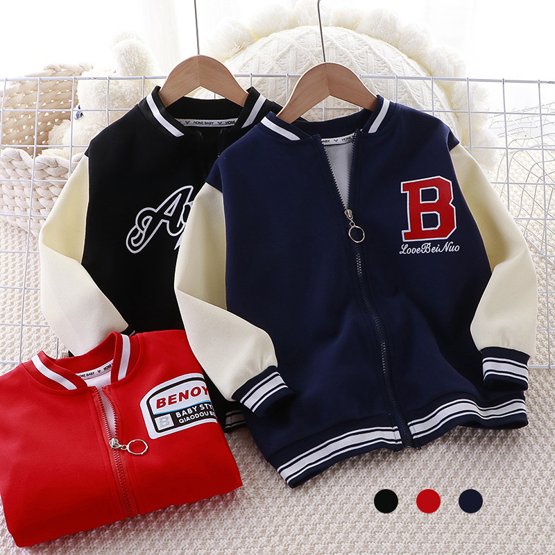 Click on the shopping cart to purchase 👆#Jackets for Boys and Girls Spring and Autumn Zippered Cotton Baseball Jackets for Kids 1-9Yrs#Coat#overall