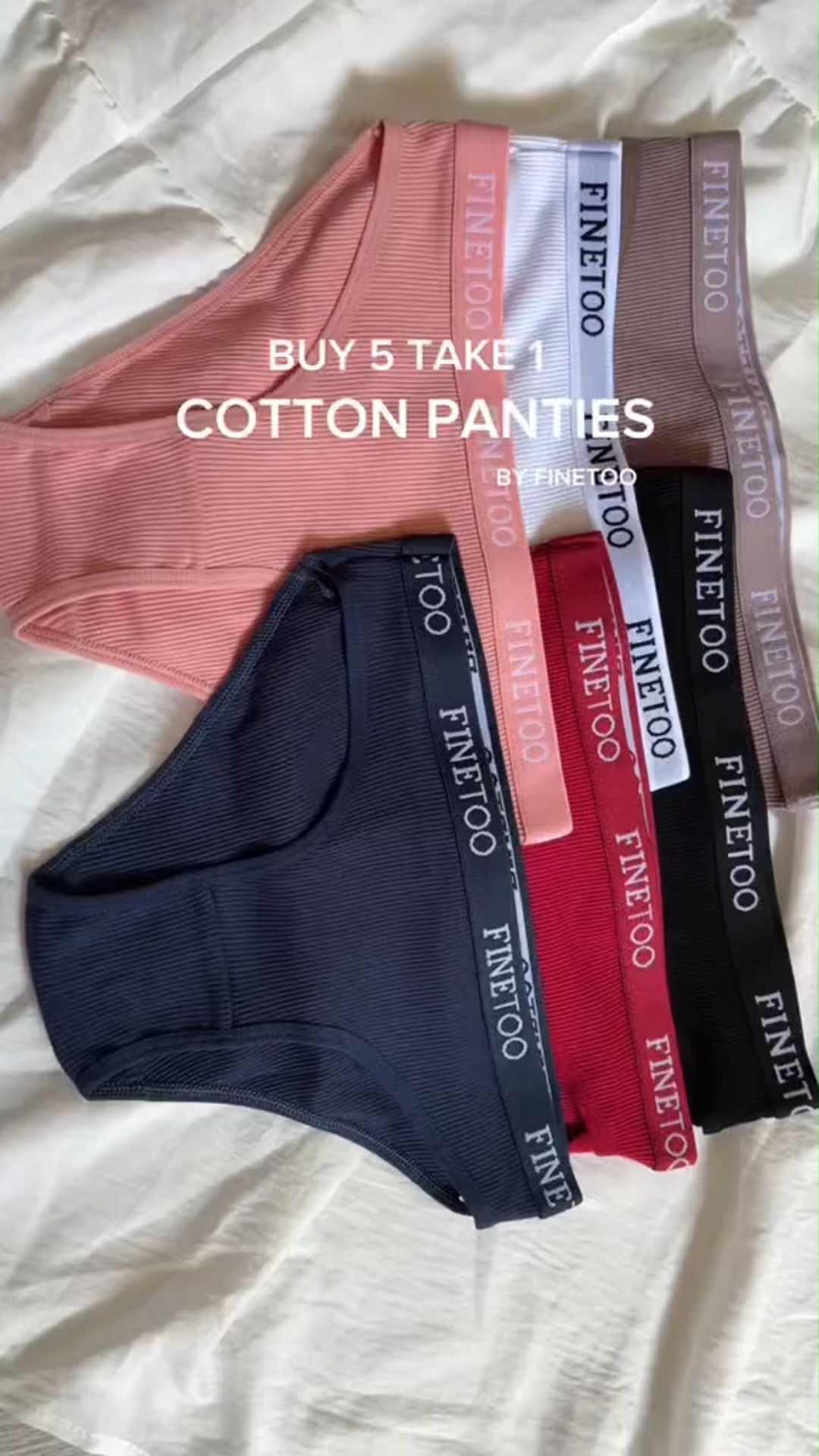 Buy 5 Take 1 Women Pure Cotton Panties