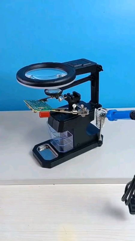 Easy-carrying Helping Third Hand Tool Soldering Stand with 5X Magnifying Glass 2 Alligator Clips 360#freecoinsinshoppevedio