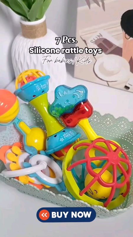 #FreeCoinsInShopeeVideo #7pcsrattletoys #infants #rattletoys #toyset #teether #silicon #toddler #baby #handtoy #coloful #bite #soft #teething #rattles