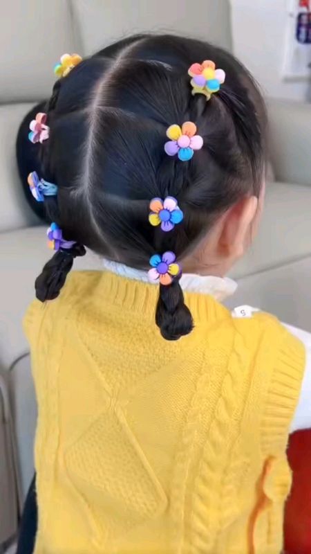 10Pcs Korean Style Baby Girls Elastic Seamless Rubber Hair Band Baby Ponytail Set Hair Tie Set #ponytail #MasMuraSaShopee