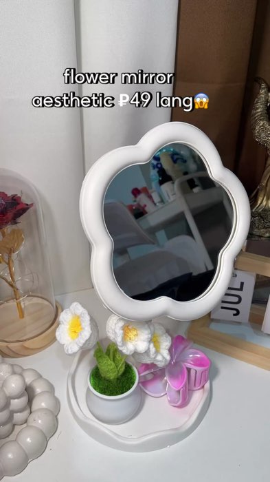 atake naman tong mirror napaka aesthetic ✨ #flowermirror #mirror#fyp #shopee #murasashopee