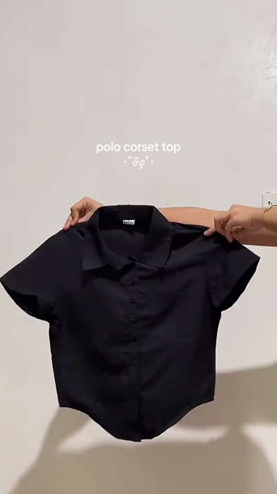 my favorite polo against the world! #blacktop #poloshirtforwomen #polo #blackoutfit #ootd #fashiontiktok #fyp #foryoupage #fypviral≥/viral