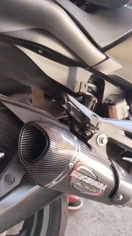 #HugotSaShopee Motorcycle Exhaust YOSHIMURA Alpha Carbon DB Killer Muffler Escape Link Pipe😍 #XtraChallenge