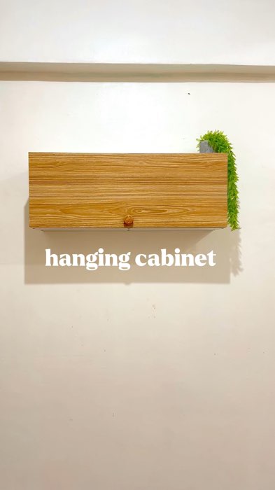 clean look with this hanging cabinet for storage #aesthetic #trending