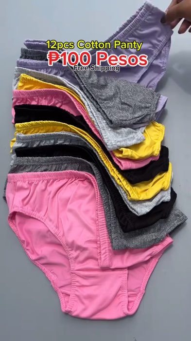 6/12PCS Panty Underwear plain style for Ladies stretch (Random Colors) Womenswear Comfort Lady #masmuraditosashopee #FreeCoinsInShopeeVideo