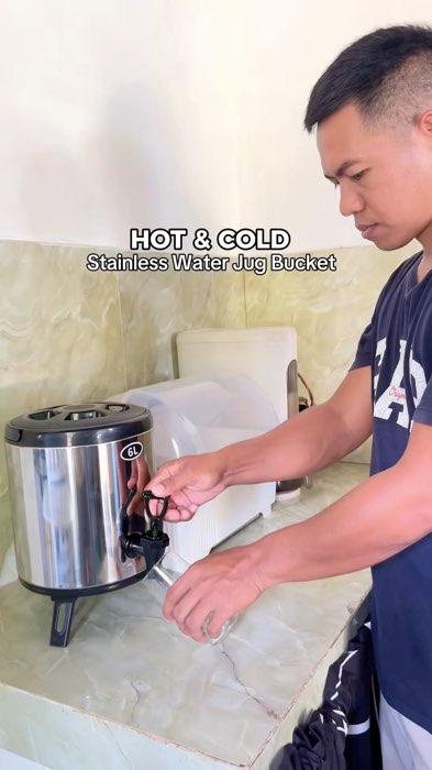 Ito pala yung madalas na ginagamit sa milkteahan  nagtatagal pala talaga yung lamig 👌👏 #milkteajug #waterjug #stainlesswaterjug #waterjug #thermosju