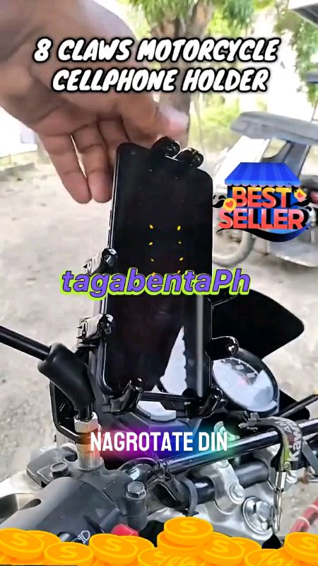 motorcycle phone holder with shock absorber #motoparts #MasMuraSaShopee #FreeCoinsInShopeeVideo
