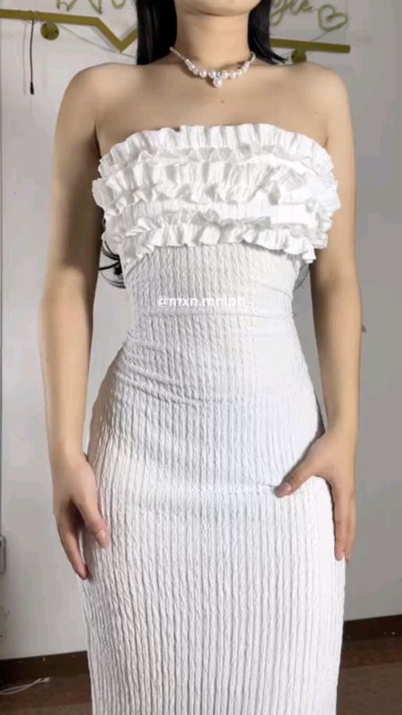 #tubedress #ruffles #sexydress #cardigan #ganda #sulit #OOTD #trending