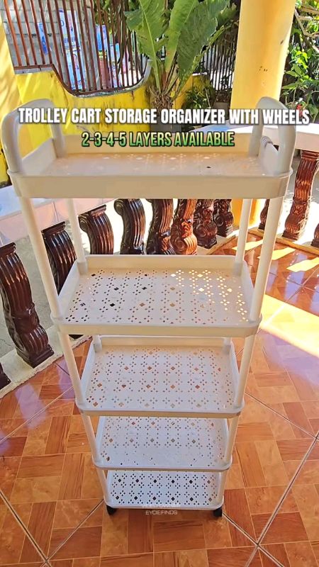 3 4 5 Tier cart with wheels kitchen#follower