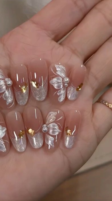 Fake nails handmade #fakenails #nails #FREECOINSINSHOPEE #fy #MasMuraSaShopee #handmade
