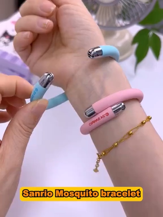 SANRIO KUROMI MOSQUITO REPELLANT BRACELET‼️#FreeCoinsInShopeeVideo #mosquitorepellant #sanriobracecelet #SanrioKuromiBracelet