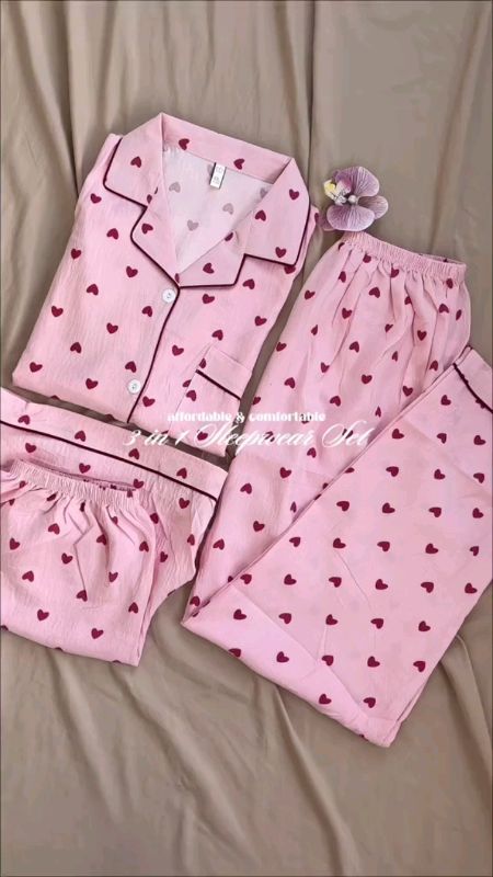 #3in1pajamaset #pajamaset #sleepwear