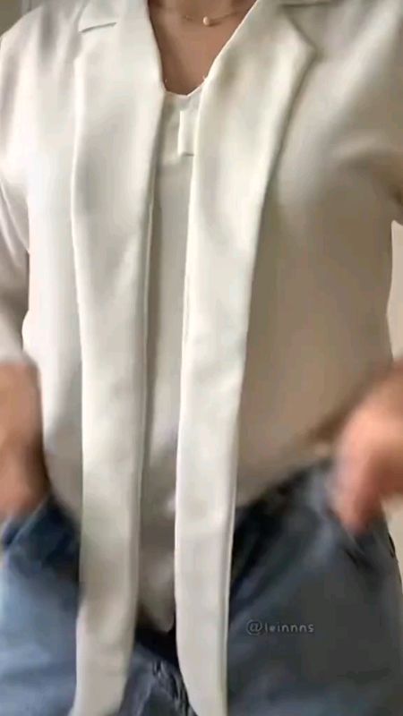 #viral #trending #longsleeve #koreantops #white #office