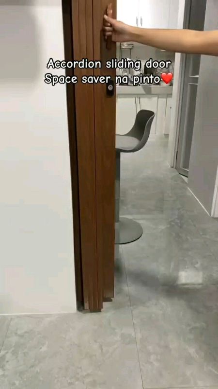 PVC Folding Door Prevent moisture Accordion Sliding Door Bedroom Study Silent Door Bathroom Kitchen