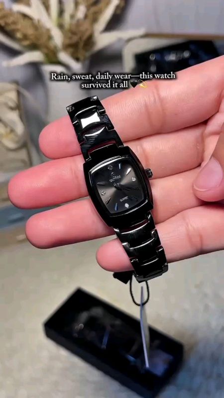 This classy black watch for women 💫⌚ #cainouswatch #watches #watchforwomen #waterproofwatch #elegantwatch