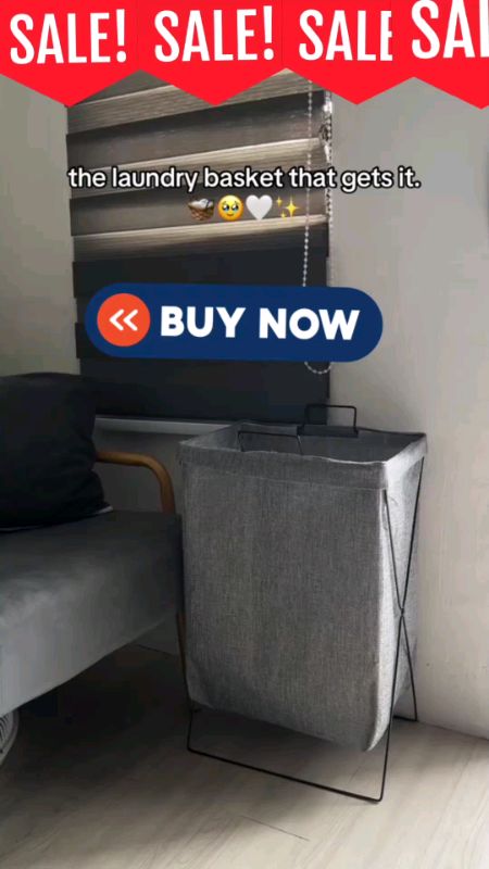 Dirty Clothes Storage Basket Large Laundry Hamper Home Folding Laundry Basket Organizer#MasMuraSaShopeeVideo #stitch #clickyonitfinds #fyp #paydaysale