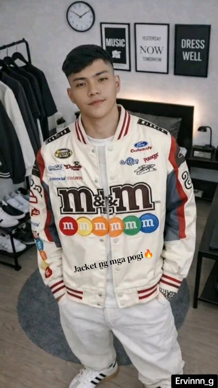 Unisex Embroided Jacket M&M #jacket #unisexjacket #motorcyclejacket #fyp #FreeCoinsInShopeeVideo #MasMuraSaShopee