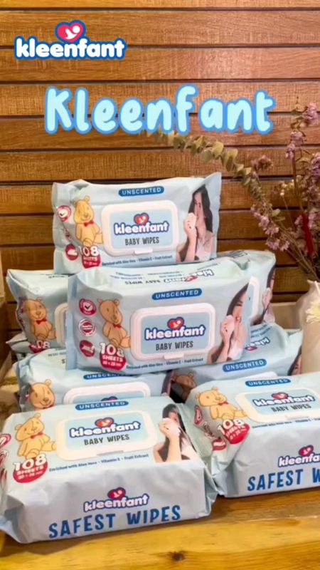 Kleenfant Baby Wipes Unscented 108 sheet#babywipes#trending #fyp #masmurasashopee #buynow#unscented