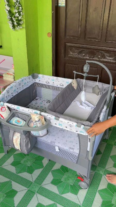 COCOBB Baby Swing Crib Multifunctional Liftable Stitching Co-Sl..#fyp #viral #vedioviral #trending #ShopeeAffiliate #MasMuraSaShopee