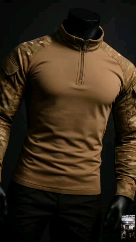 Tactical Long Sleeve T- Shirt For Men Cotton Camouflaged Zipper Assault Shirt. #HugotSaShopee #MasMuraSaShopee #FreeCoinsSaShopeeVideo