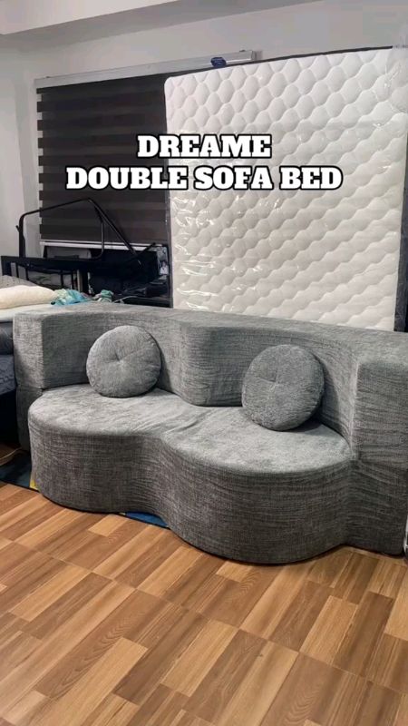 SOFA BED, VELVET FABRIC DOUBLE FOLDING COMPRESSION SOFA #GETYOURSNOW #BUYNOW #FREESHOOPEECOIN #MASMURASASHOPEE