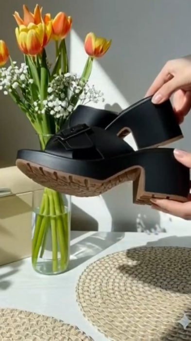 Korean thick sole wedge sandals #sandals #koreansandals #FreeCoinsInShopeeVideo