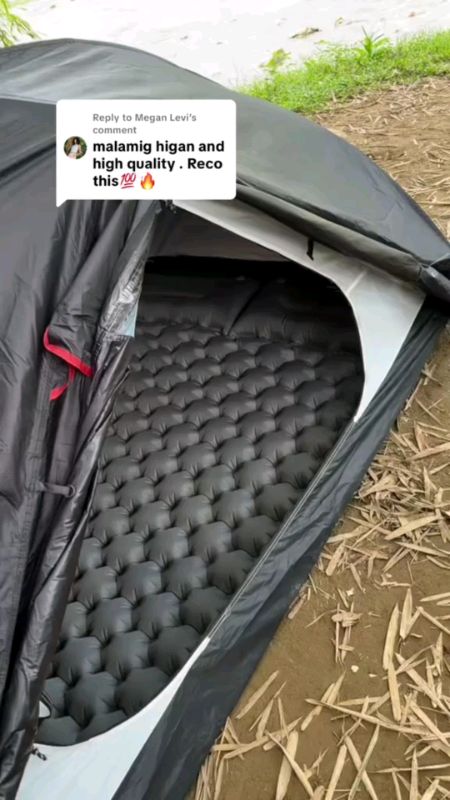 #Camping Sleeping Pad Inflatable Mattress with Pillows Ultralight Air Mat Built-in Inflator Pump #sleeping #mattress #comfy #airmat #ergonomics #sulit