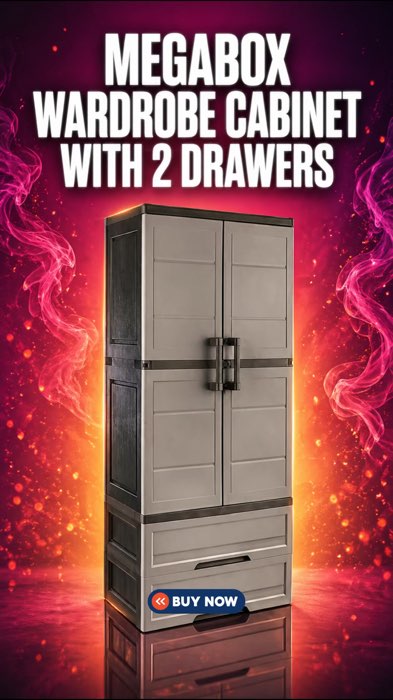 Megabox Boho Rattan #Megabox #megaboxrattan #heavyduty #cabinet #wardrobe #fyp