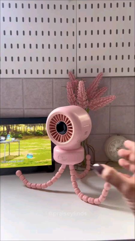 #Orashare OCF01Pro Stroller Fan 4000mAh Rechargeable Mute Turbo Octopus Baby Clip Fan 3 Speeds Wind#FreeCoinsInShopeeVideos
