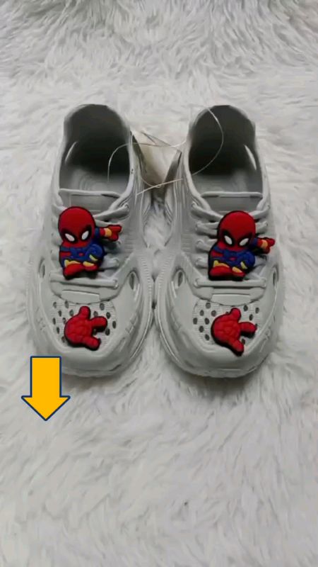 New Korean Spider-Man Black Shoes for Kids Slip On Comfort Boys Rubber Outdoor Cartoon Sandals#FreeCoinsInShopeeVideo #fyp #shopeebudol #trend
