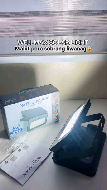 WELLMAX Solar Light Auto-on Motion Sensor Solar Charging Light for Garden Wall#Hugotsashopee #Freecoinsinshopeevideo #Masmurasashopee #ShopeePHPaydayS