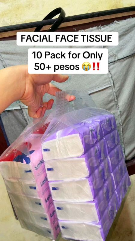 [Larkio] [Buy 1 get 2]10-pack soft skin-friendly facial tissue original wood pulp material facial tissue#pisocoinshopee #followers #follower