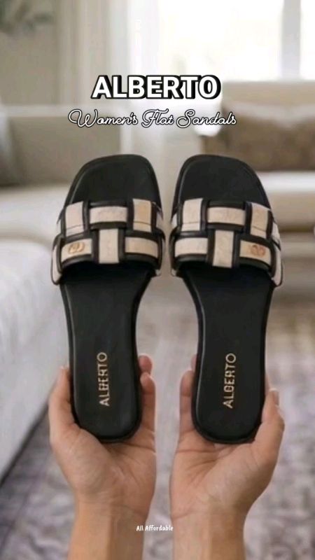 ALBERTO women's Amirah Flat Sandals #alberto #albertosandals #flatsandals #womensandals #slippers #womenslippers #elegantslippers