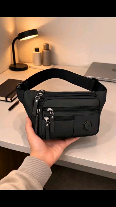 Waterproof Fashion Pocket Belt Bag for Men Ve...