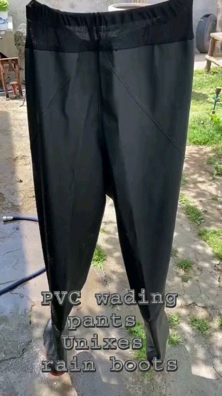 Thickened Long Waterproof Coveralls Durable PVC Wading Pants Unisex Rain Boots Outdoor Gear#freecoinsinshopeevedios