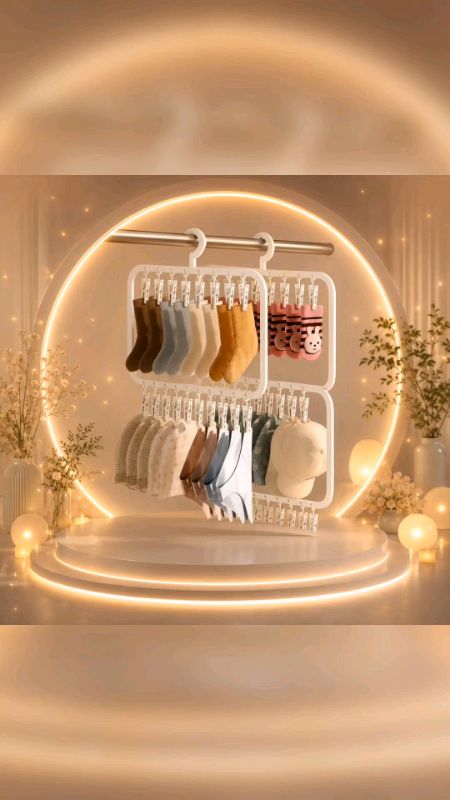 Multi-Clips Socks Drying #hanger  Hanging Drying Rack For Socks Underwear Legging Organizer