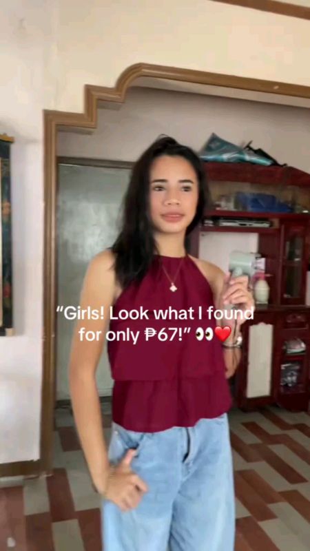 Ruffle Halter tie #gandanaman #viral #HugotSaShopee #buynow