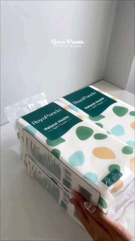 【4 Packs】Royo Panda Tissue Hanging Tissue 170*120mm ‌2 Ply Thickened‌ Facial Tissue Air-cushion Deluxe 1120 Sheets #MasMuraSaShopee #trending #viral