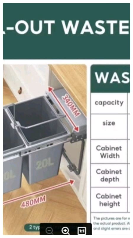 pull out trash bin