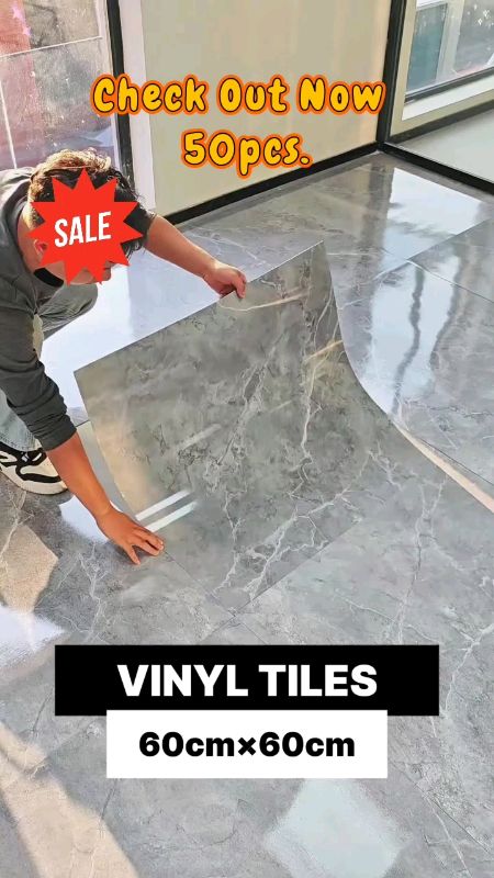 #50pcs. #60x60cm #marble #tile #sticker #vinyl #floor #sticker waterproof self adhesive wall sticker PVCtile sticker durable for home, office decor