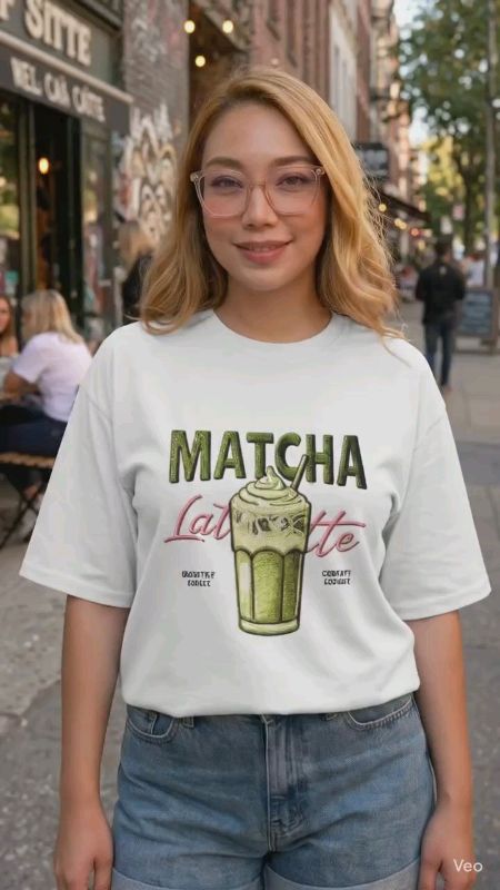 matcha print T-shirt #matcha #tshirt #oversized