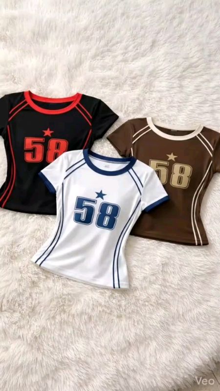 BUY 1 + GET 2 FREE (3PCS) JADIS Star 58 Graphic Top Tees Y2k 90s Short Sleeve Women's Streetweet