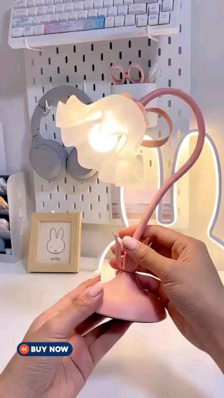 flower Desk lamp Tri-color Bedroom bedside light night bedroom desktop #affordable #freecoinsinvideoshopee