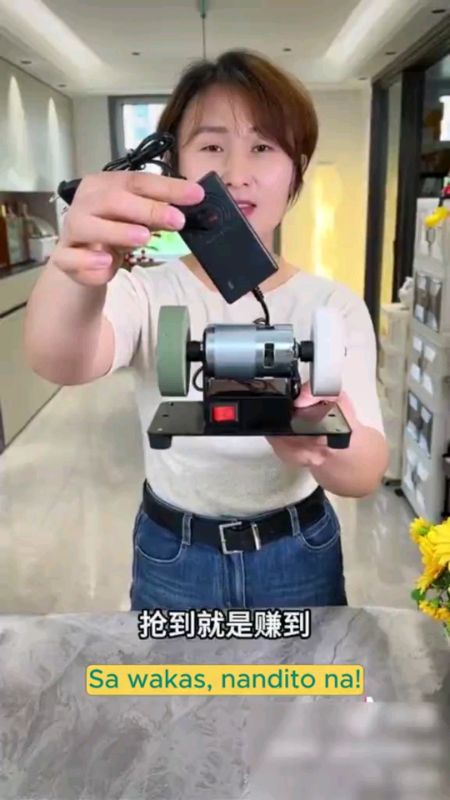 #Multifunction electric knife sharpener 2in1 coarse/fine grits wheels home kits