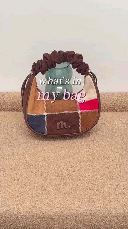 #MOSSDOOM Women's Bag Velvie Bag Colorblock All-match Multifunctional Retro Lightweight Pleated Adjustable Strap Suede Shoulder Bag Cross#fyp
