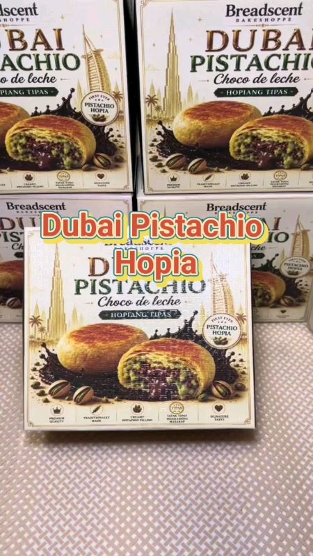 Dubai Pistachio Hopia #dubaihopia #pistachiohopia #pistachio #food