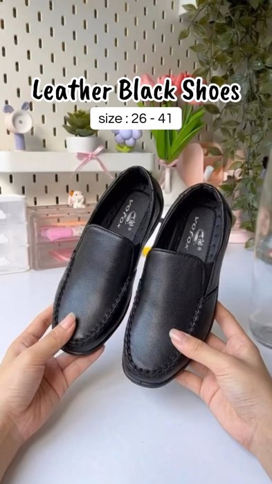 Black Shoes for Kids and Adults.perfect for school or any formal events.#blackshoes #leatherblackshoes #leathershoes #shoes #shopee #shopeetrend