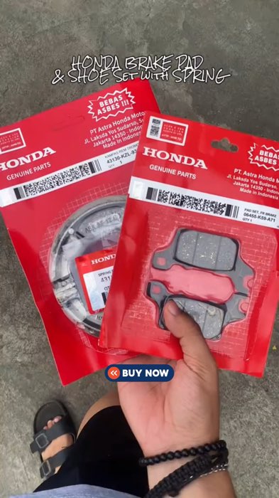 ￼Motorcycle Brake Shoe & Brake Pad Honda Click 125 V2 V3 / 150 V2 / 160 CBS Adnracing. #brakeshoe #brakepad #forhondaclick