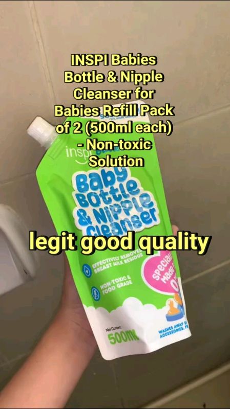 INSPI Babies Bottle & Nipple Cleanser for Babies Refill Pack of 2 (500ml each) - Non-toxic Solution#fyp#viral#trending#FreeCoinsInShopeeVideo#budol